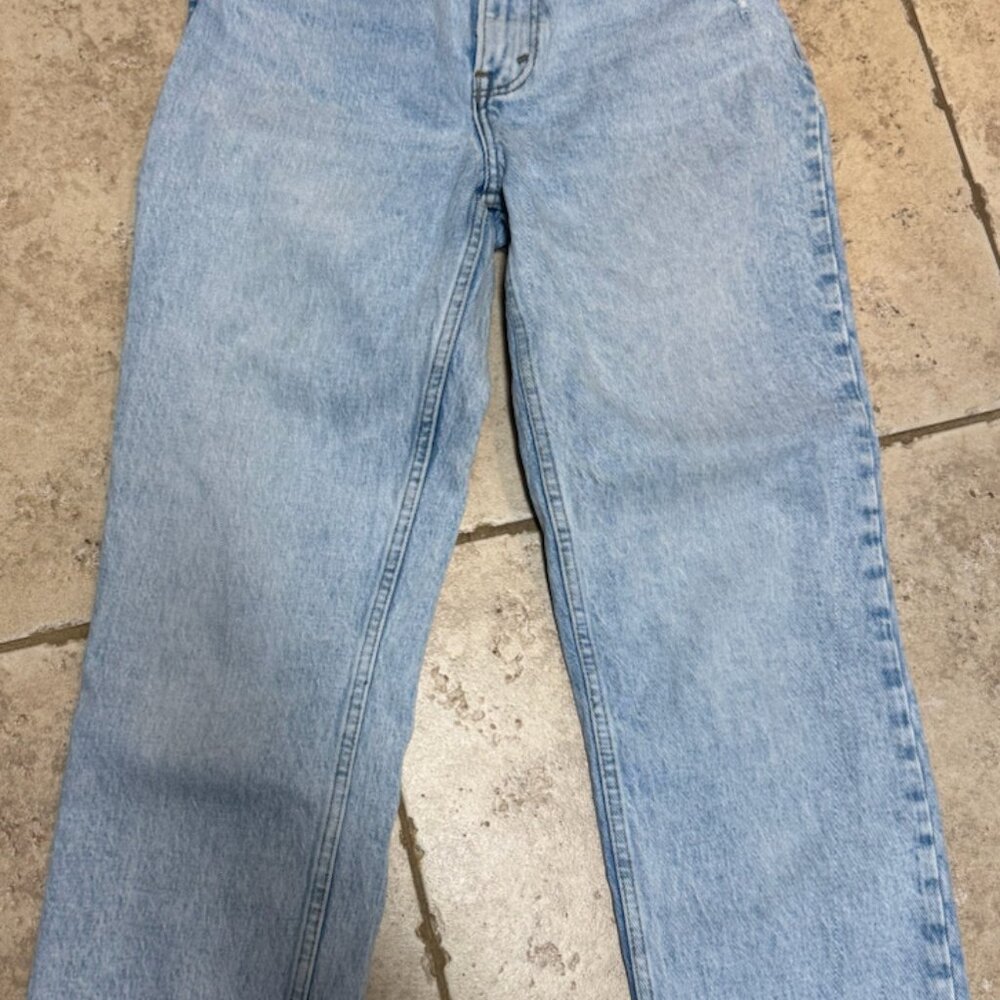 Abercrombie & Fitch Light Blue Straight Leg Jeans - Picture 6 of 7
